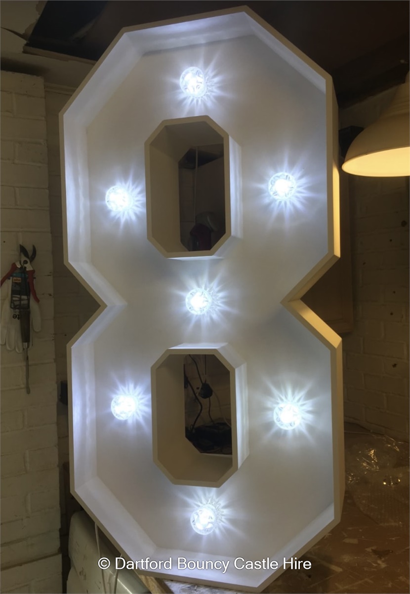 Light Up LED Number 8 - Bouncy Castle Hire in Gravesend, Strood, Sidcup ...